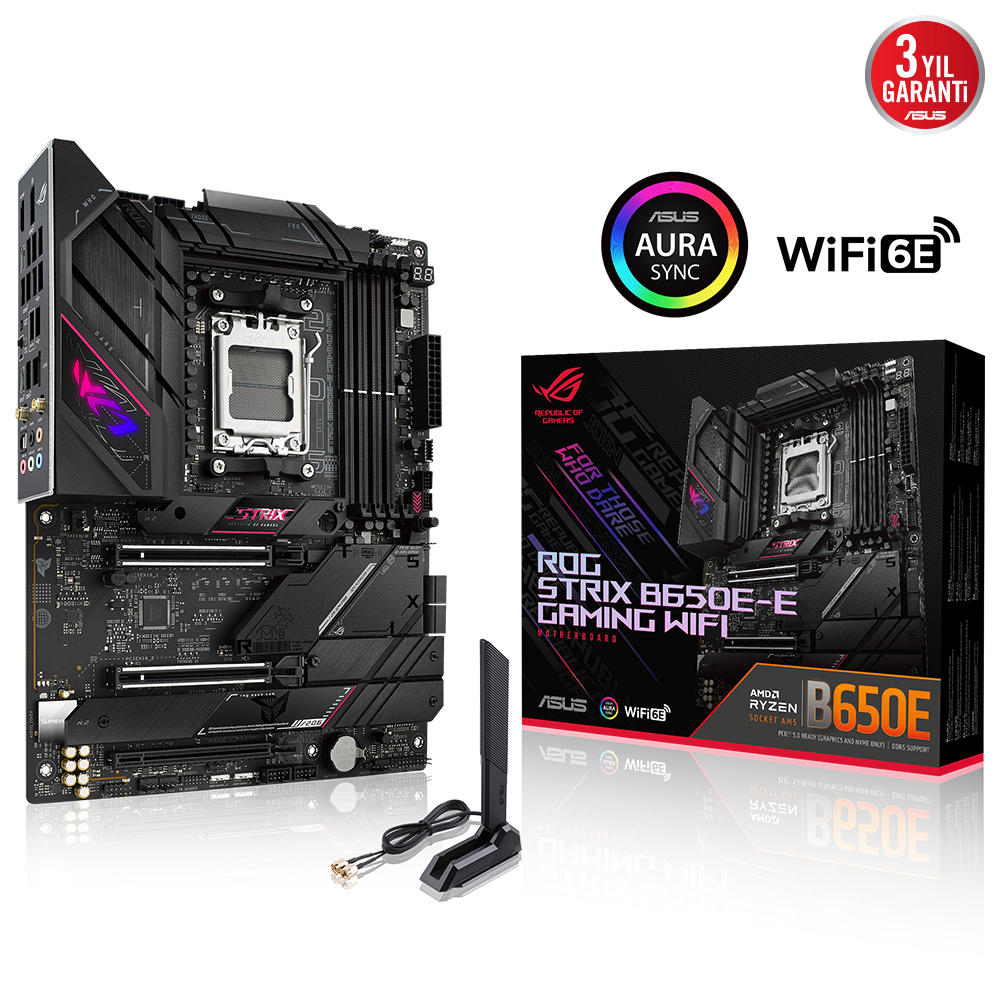 ASUS ROG STRIX B650E-E GAMING WIFI 4xDDR5 HDMI/DP 4xM.2 AM5 ANAKART