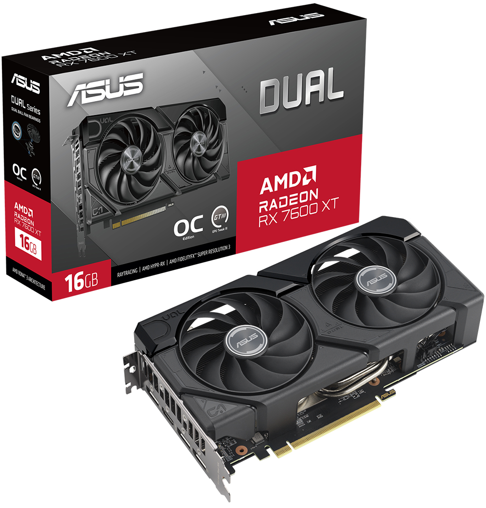 ASUS Dual Radeon™ RX 7600 XT OC Edition 16GB GDDR6