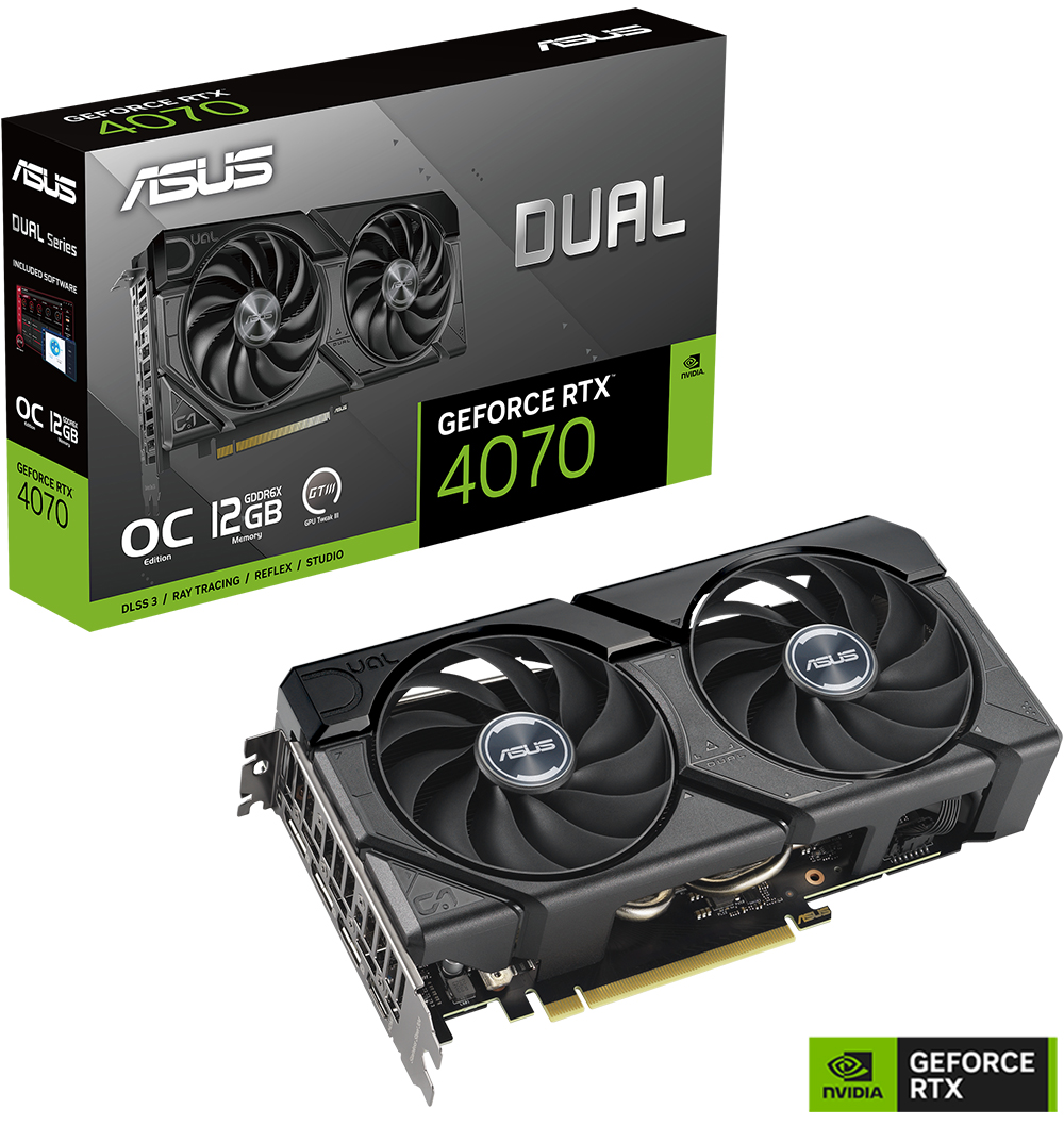 ASUS Dual GeForce RTX™ 4070 EVO OC Edition 12GB GDDR6X