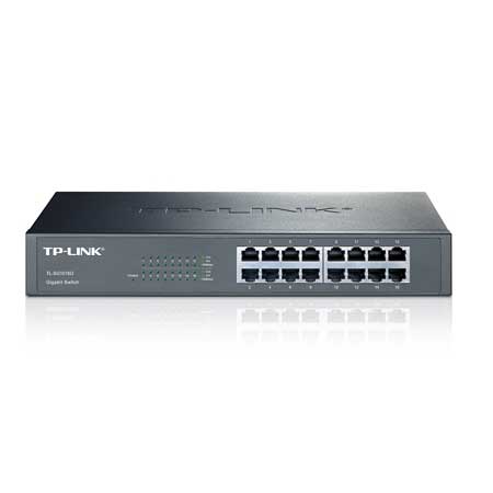 TP-LINK TL-SG1016D 16 PORT 10/100/1000 YONETILEMEZ RACK MOUNT SWITCH