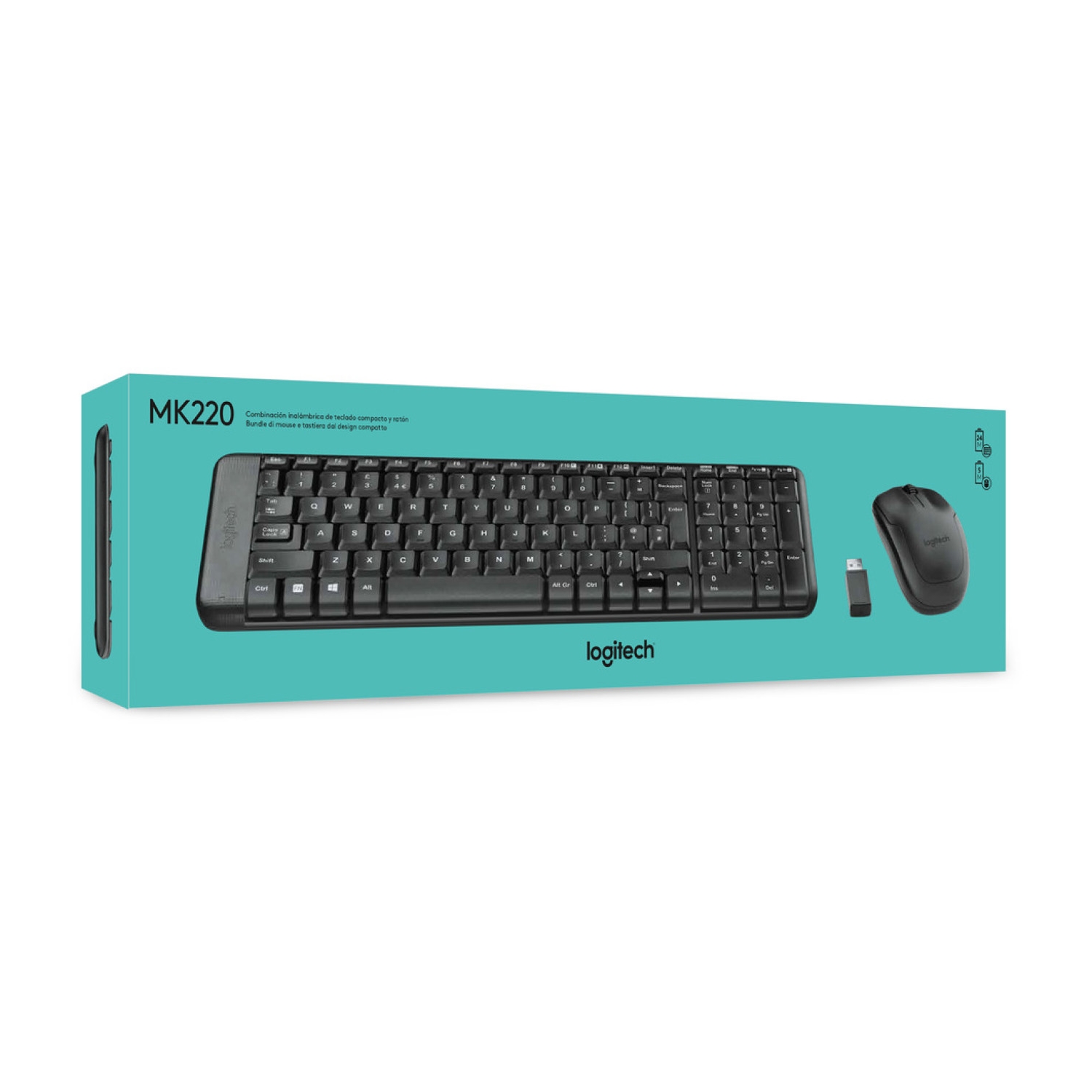 LOGITECH MK220 TÜRKÇE KABLOSUZ SİYAH Q KLAVYE+MOUSE