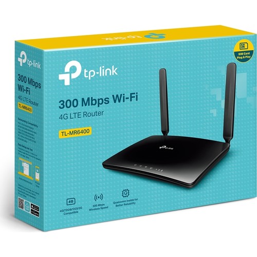 TP-LINK TL-MR6400 300MBPS 4 PORT 2 ANTEN 4G LTE INDOOR SIM KART GİRİŞLİ ROUTER