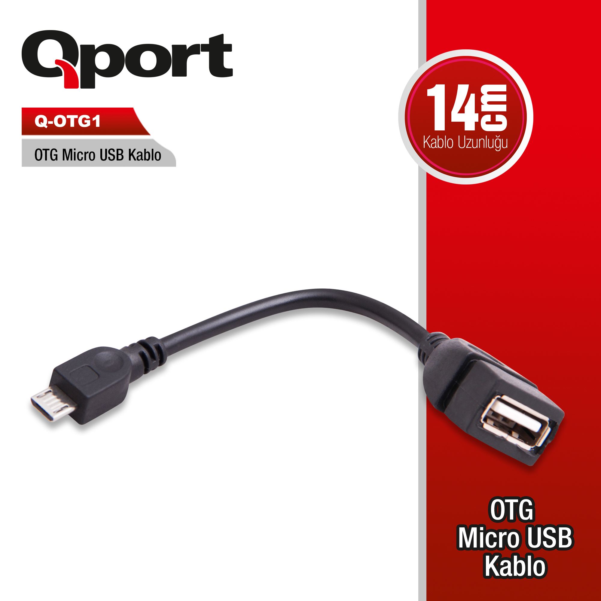 QPORT Q-OTG1 OTG TO MICRO USB ÇEVİRİCİ ADAPTÖR