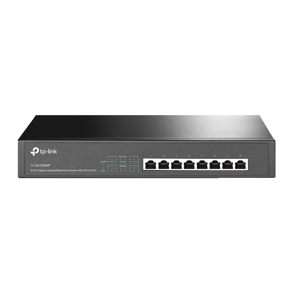 TP-LINK TL-SG1008MP 8 PORT 10/100/1000 8 PORT POE+ YONETILEMEZ RACK MOUNT SWITCH