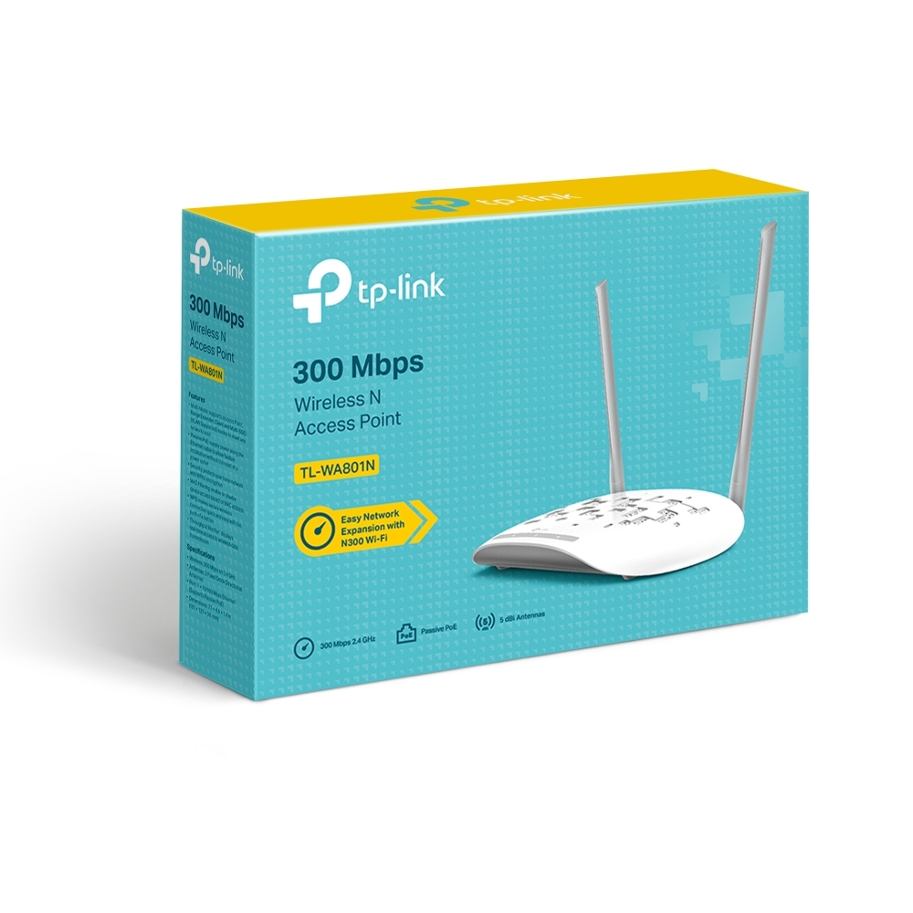 TP-LINK TL-WA801N 300MBPS 1PORT 2 ANTEN 5DBI 2.4GHz INDOOR ACCESS POINT