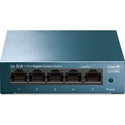 TP-LINK LS105G 5 PORT 10/100/1000 YONETILEMEZ DESKTOP SWITCH METAL KASA