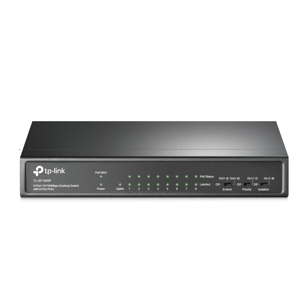 TP-LINK TL-SF1009P 9 PORT 10/100 POE 65W FAST ETHERNET DESKTOP SWITCH