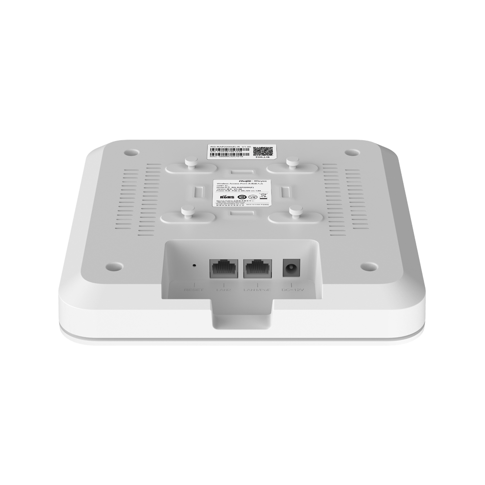 RUIJIE REYEE RG-RAP2200(E) AC1300 2PORT 2x2MIMO 2.4 GHZ & 5 GHZ POE ADAPTORSUZ INDOOR ACCESS POINT