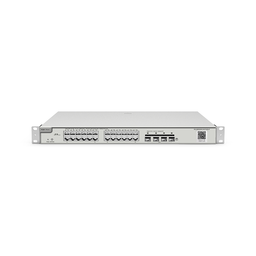 RUIJIE REYEE RG-NBS3200-24GT4XS-P 24 PORT 10/100/1000 24 PORT POE 4X10G SFP+ 370W RUJIE CLOUD YONETILEBILIR RACK MOUNT S