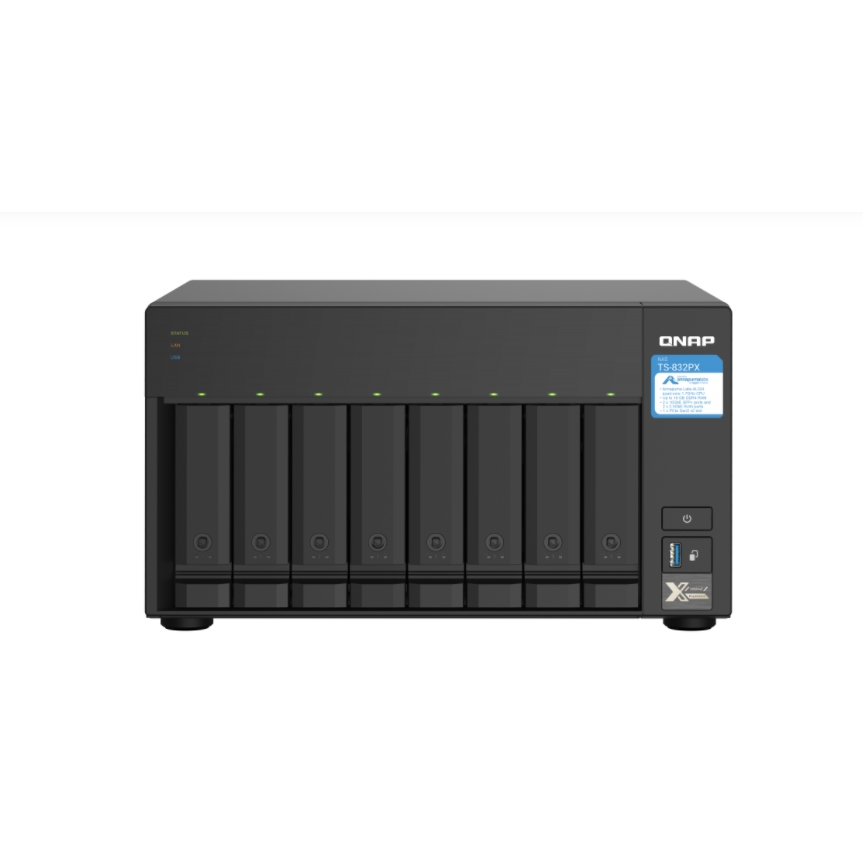 QNAP TS-832PX 4GB 8 BAY 2xGLAN 2x10G SFP NAS DEPOLAMA ÜNİTESİ