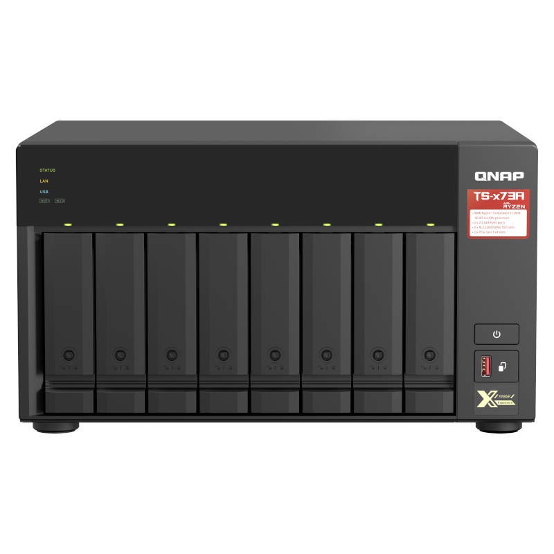 QNAP TURBONAS TS-873A-8GB 8GB 8 BAY 2xLAN/2xM.2 NAS DEPOLAMA ÜNİTESİ