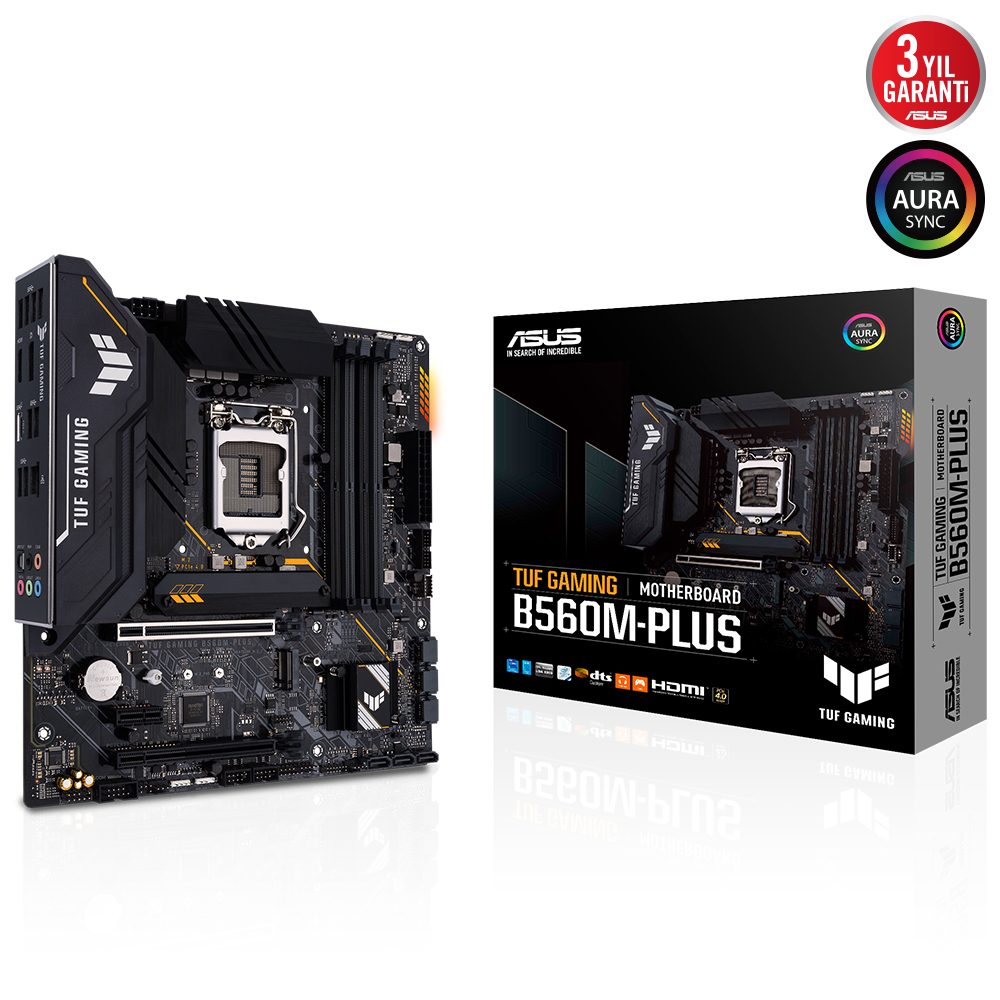 ASUS TUF GAMING B560M-PLUS 4xDDR4 DP/HDMI 1xGLAN TYPE-C 2x M.2 1200Pin ANAKART