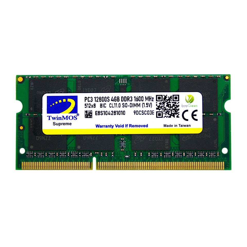 TWINMOS 4GB 1600MHz DDR3 1.5v MDD34GB1600N NOTEBOOK RAM