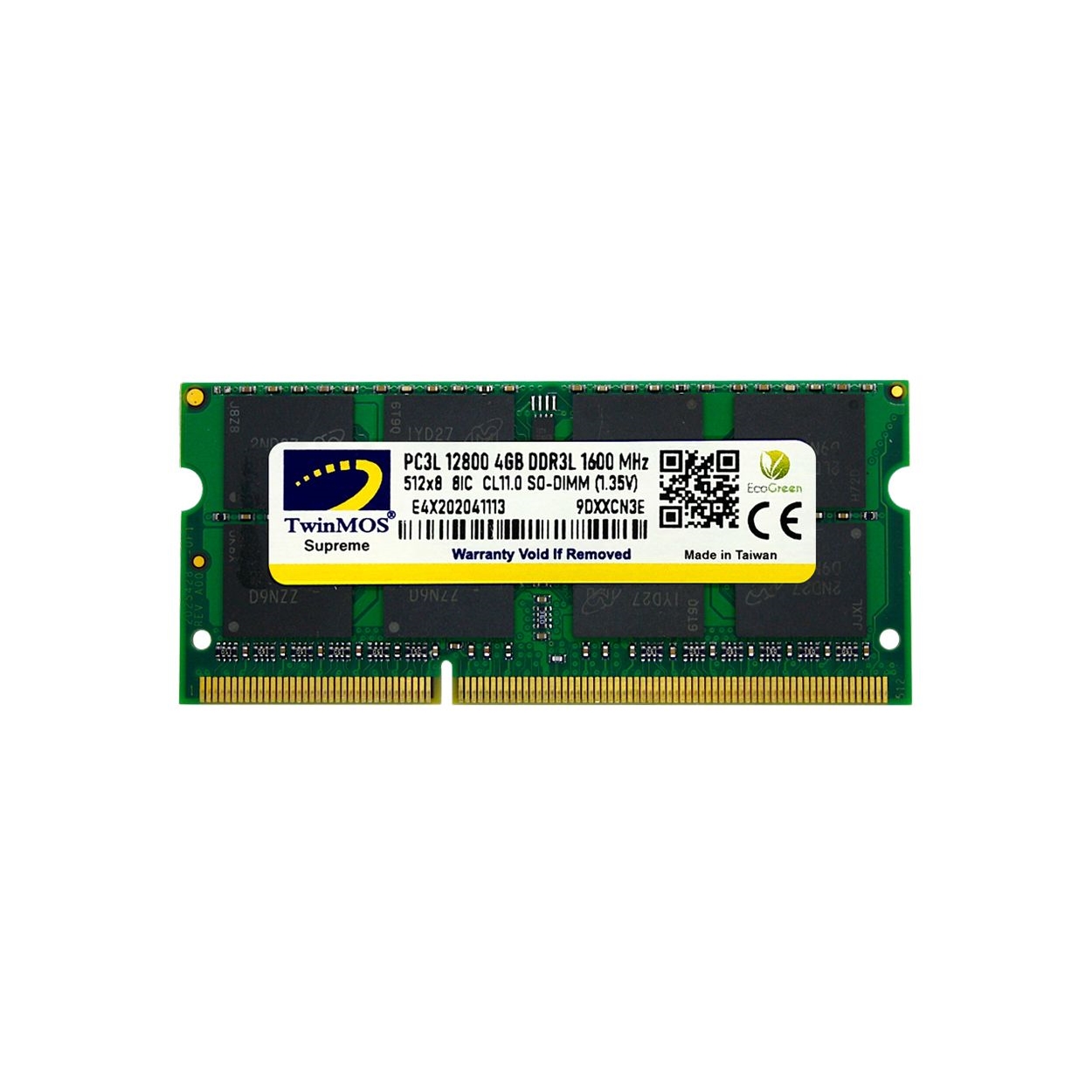 TWINMOS 4GB 1600MHz DDR3 1.35v MDD3L4GB1600N NOTEBOOK RAM