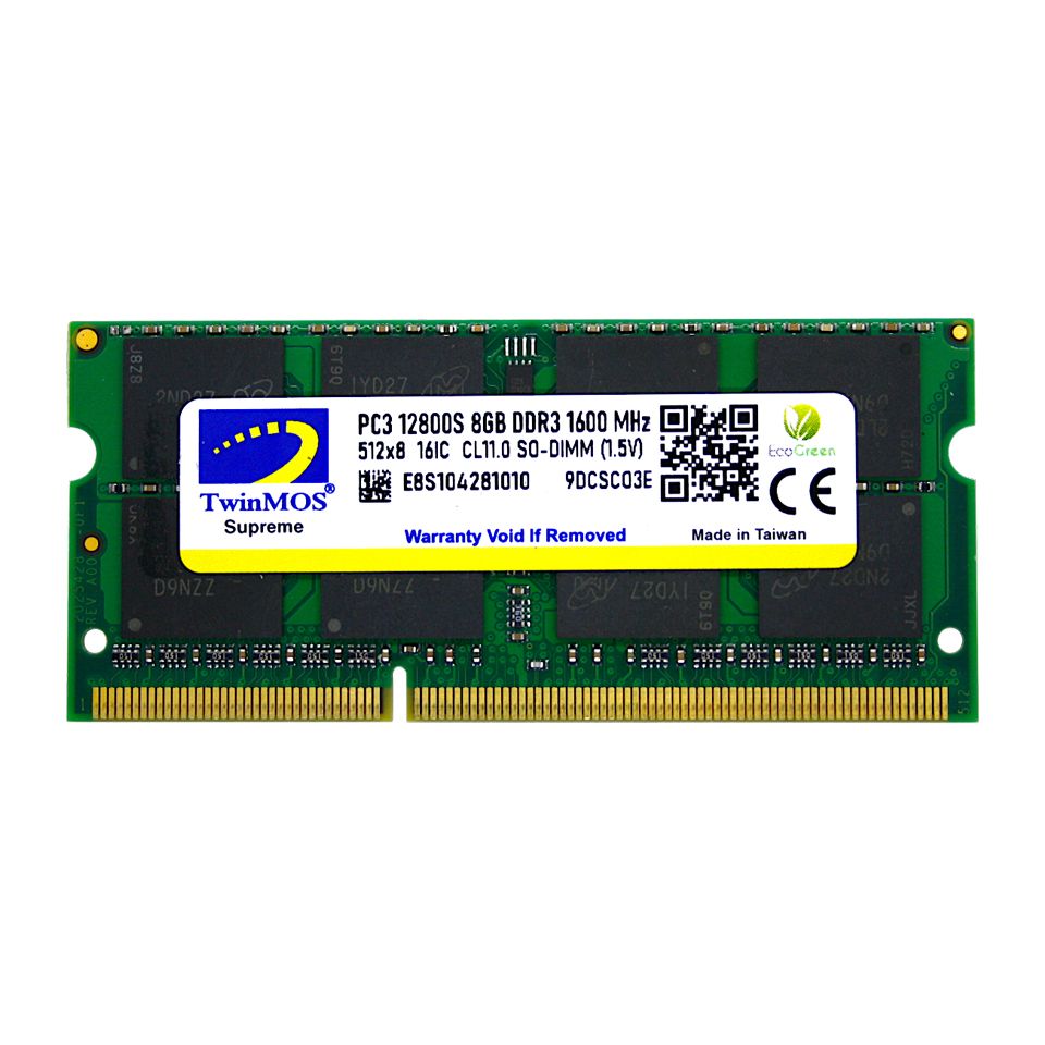 TWINMOS 8GB 1600MHz DDR3 1.5v MDD38GB1600N NOTEBOOK RAM