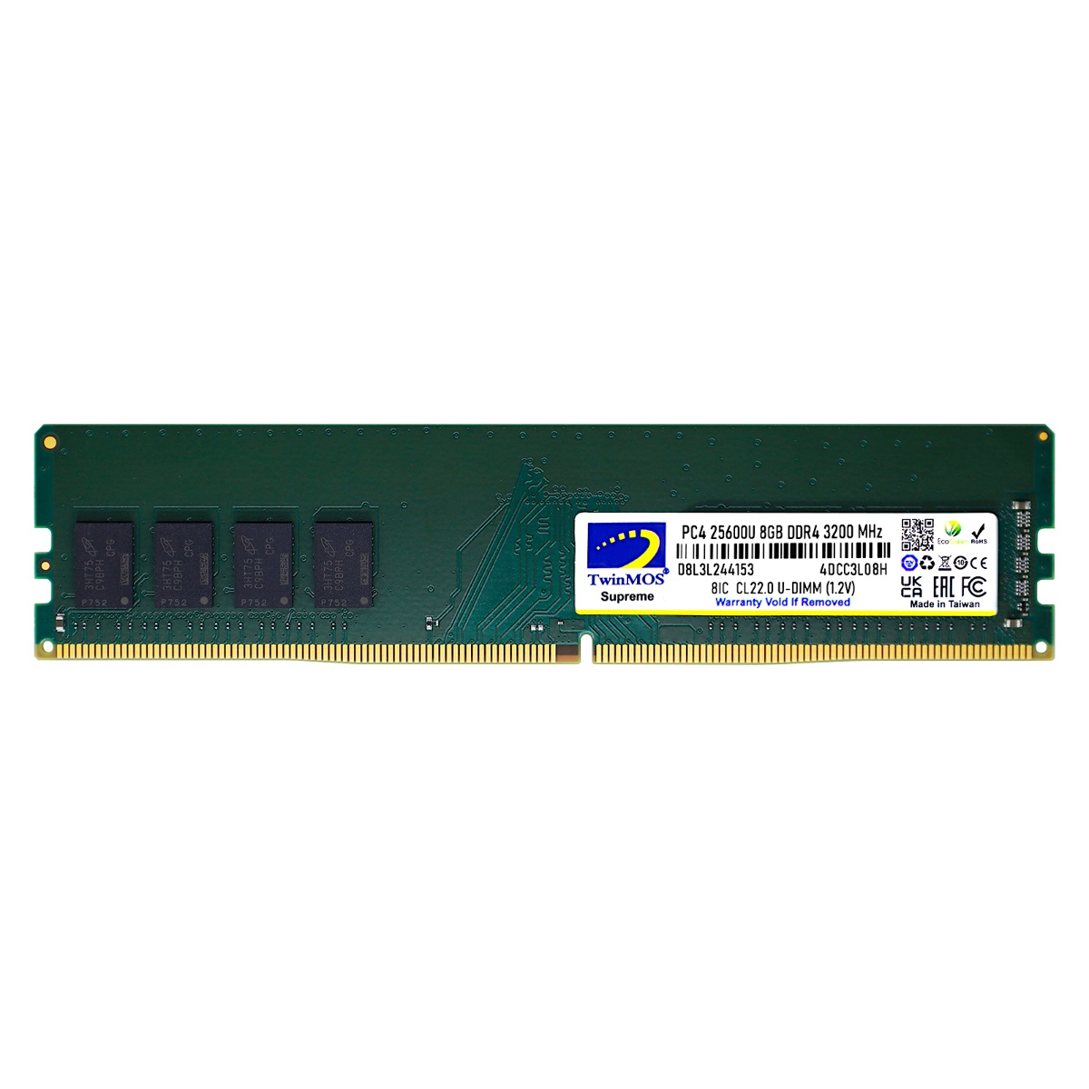 TWINMOS 8GB 3200MHZ DDR4 MDD48GB3200D PC RAM