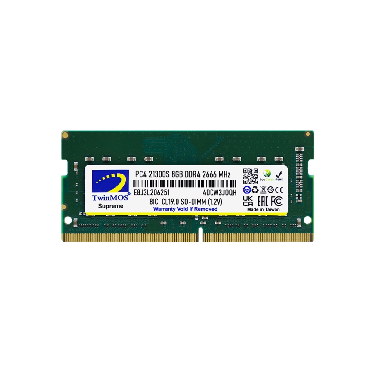 TWINMOS 8GB 2666MHz DDR4 MDD48GB2666N NOTEBOOK RAM