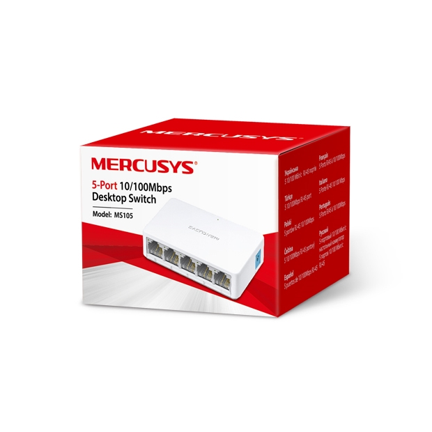 TP-LINK MERCUSYS MS105 5 PORT 10/100 YONETILEMEZ DESKTOP SWITCH PLASTİK KASA