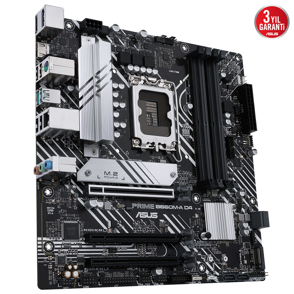 ASUS PRIME B660M-A D4 B660 4xDDR4 1xDP 2xM.2 1xGLAN 1700P ANAKART