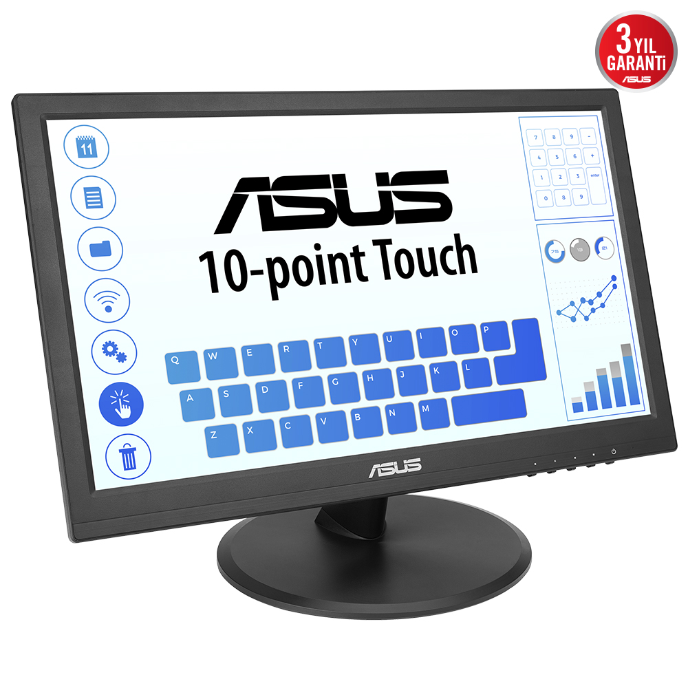 ASUS VT168HR 15.6" 10MS 1366x768 VGA/HDMI VESA DOKUNMATİK LED MONITOR