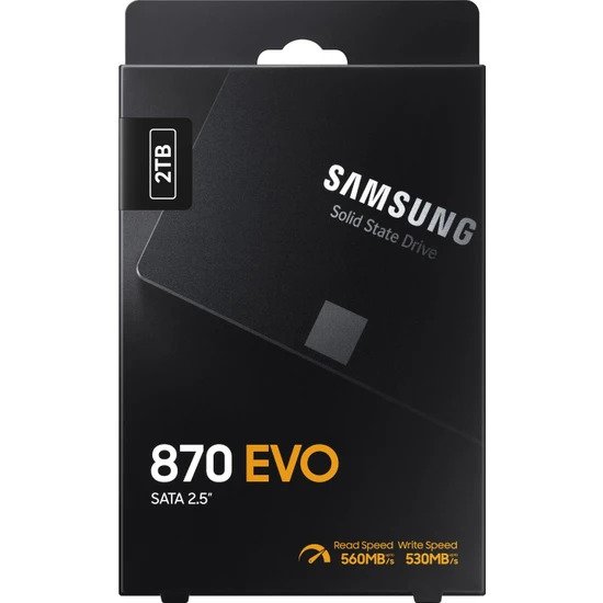 SAMSUNG MZ-77E2T0BW 2TB 560/530MB/s 7mm SATA 3.0 SSD 870 EVO