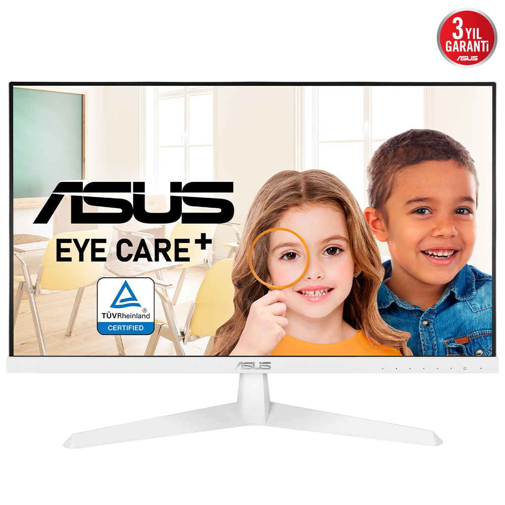 ASUS VY249HE-W 23.8" 1MS 1920x1080 VGA/HDMI 75Hz BEYAZ LED GAMING MONITOR