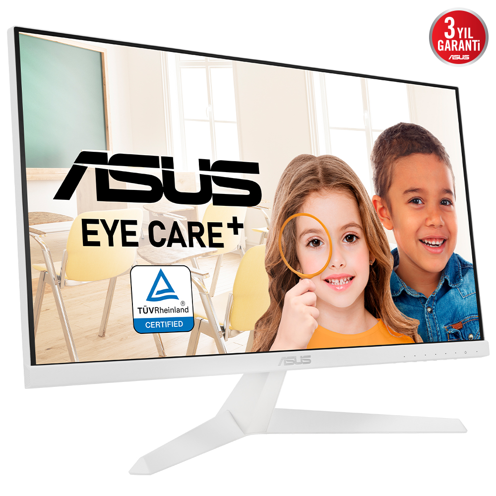 ASUS VY249HE-W 23.8" 1MS 1920x1080 VGA/HDMI 75Hz BEYAZ LED GAMING MONITOR