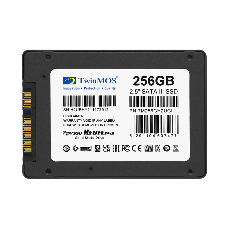 TWINMOS 256GB 580/550Mb/s 2.5" SATA3 SSD TM256GH2UGL 3D-NAND