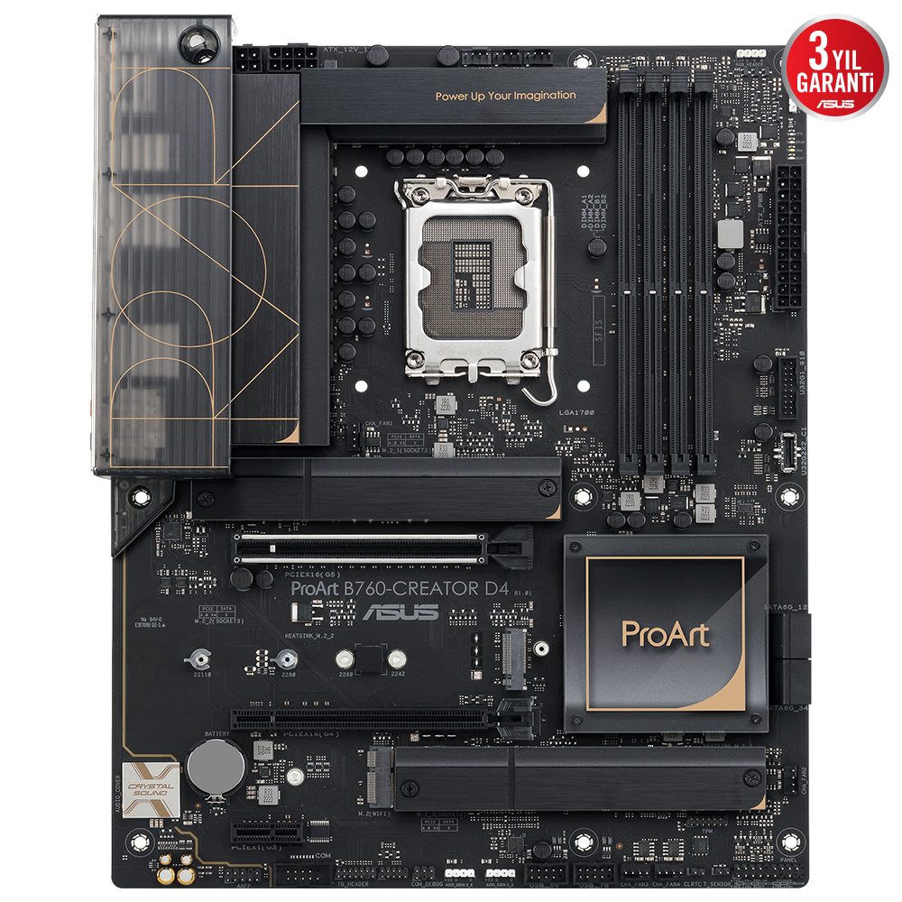 ASUS PROART B760-CREATOR D4 4xDDR4 HDMI/DP/TYPE-C 3xM.2 1xGLAN 1700P (12.Gen 13.Gen) ANAKART