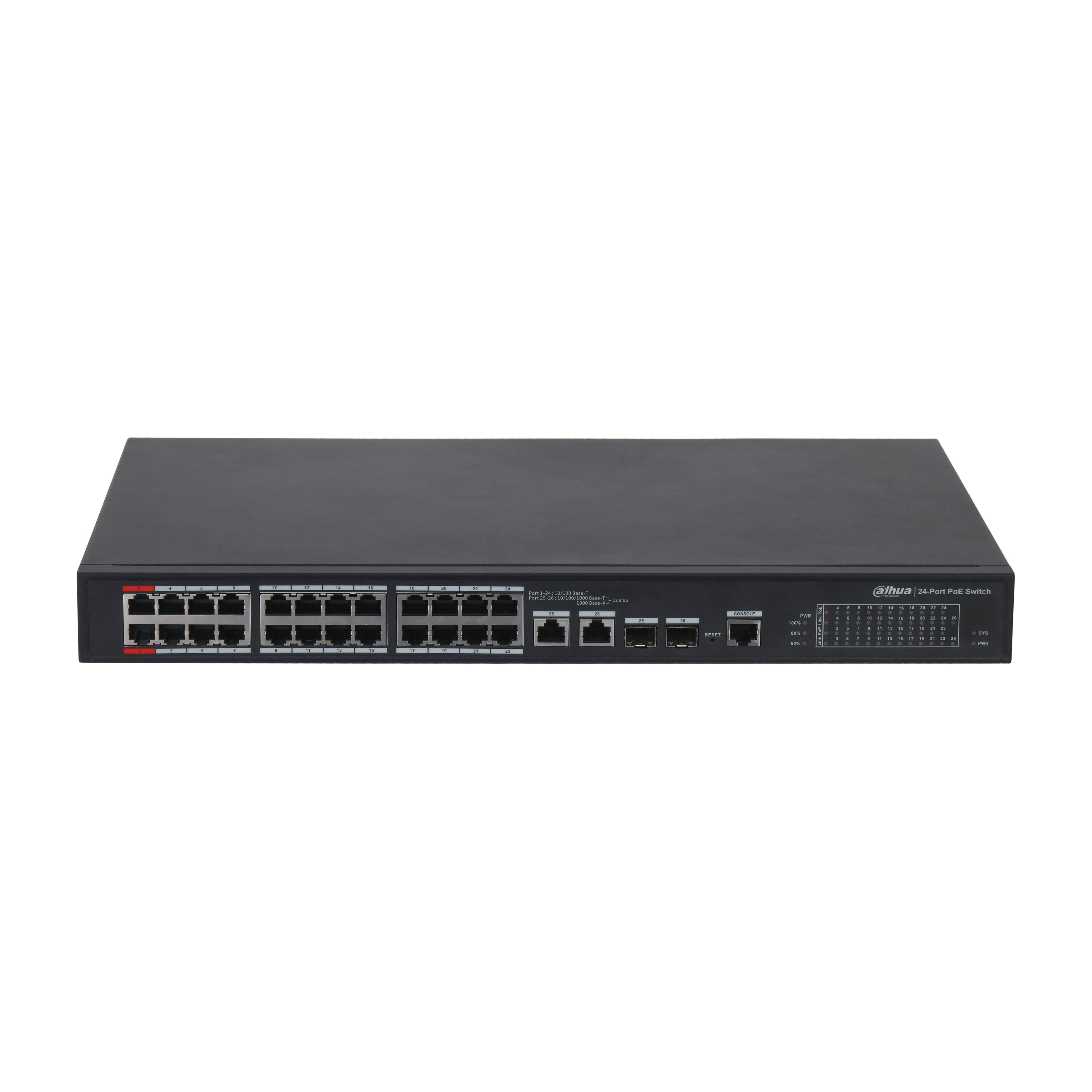 DAHUA PFS4226-24ET-360-V3 24 PORT POE 10/100 2xSFP 360W YONETILEBILIR SWITCH