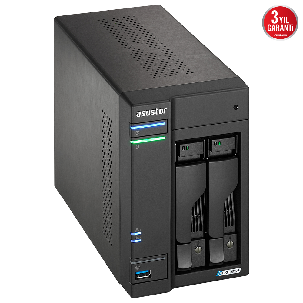 ASUSTOR AS6702T 4GB 2 BAY 1xGLAN DEPOLAMA ÜNİTESİ