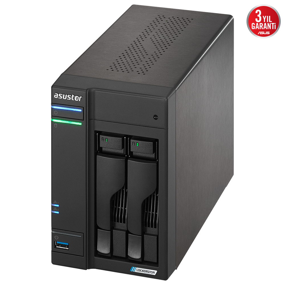 ASUSTOR AS6702T 4GB 2 BAY 1xGLAN DEPOLAMA ÜNİTESİ