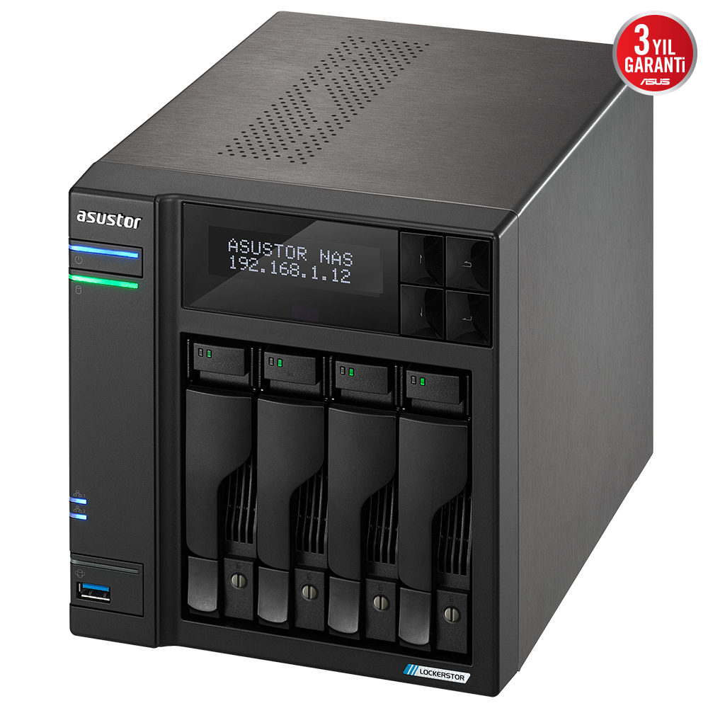 ASUSTOR AS6704T 4GB 4 BAY 1xGLAN DEPOLAMA ÜNİTESİ