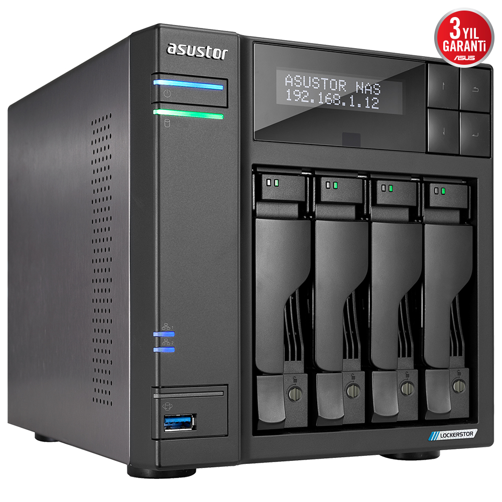 ASUSTOR AS6704T 4GB 4 BAY 1xGLAN DEPOLAMA ÜNİTESİ