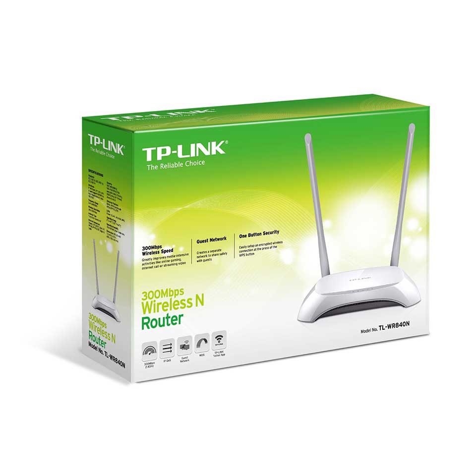 TP-LINK TL-WR840N 300MBPS 4PORT 2 ANTEN 2.4GHz INDOOR ROUTER