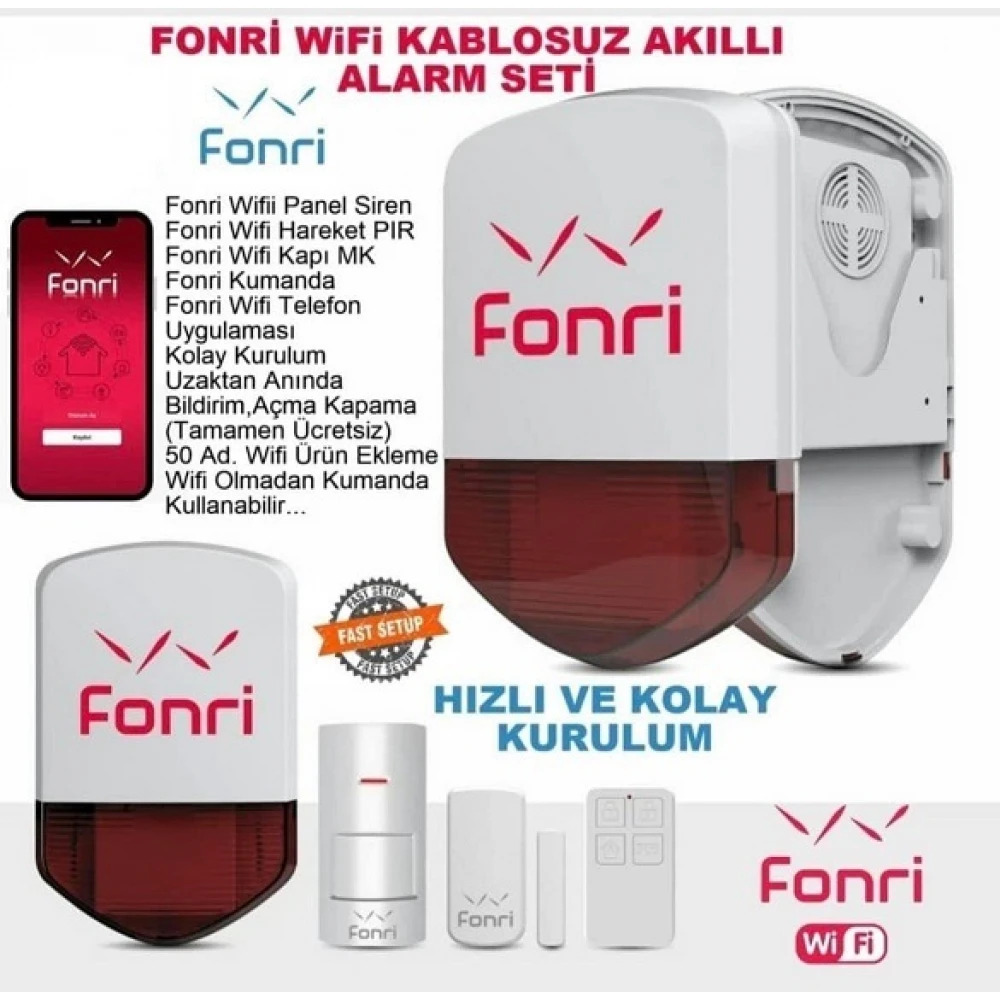 FONRİ 1G WIFI KABLOSUZ ALARM SET LB-01WF