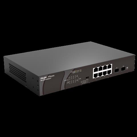 RUIJIE REYEE RG-ES110GDS-P 8 PORT 10/100/1000 8 PORT POE 2 PORT UPLINK 120W YONETILEMEZ DESKTOP SWITCH