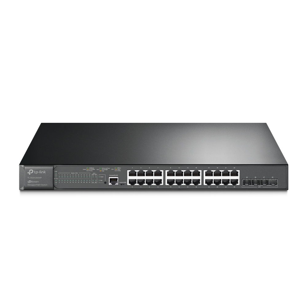 TP-LINK OMADA TL-SG3428XMP 24 PORT 10/100/1000 24 PORT POE+ 4 X SFP YONETILEBILIR RACK MOUNT SWITCH