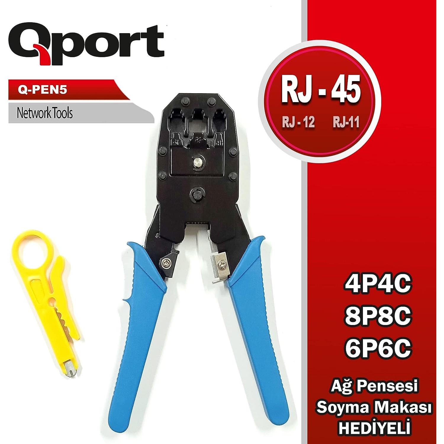 QPORT Q-PEN5 RJ45/RJ11 SIKMA PENSESİ