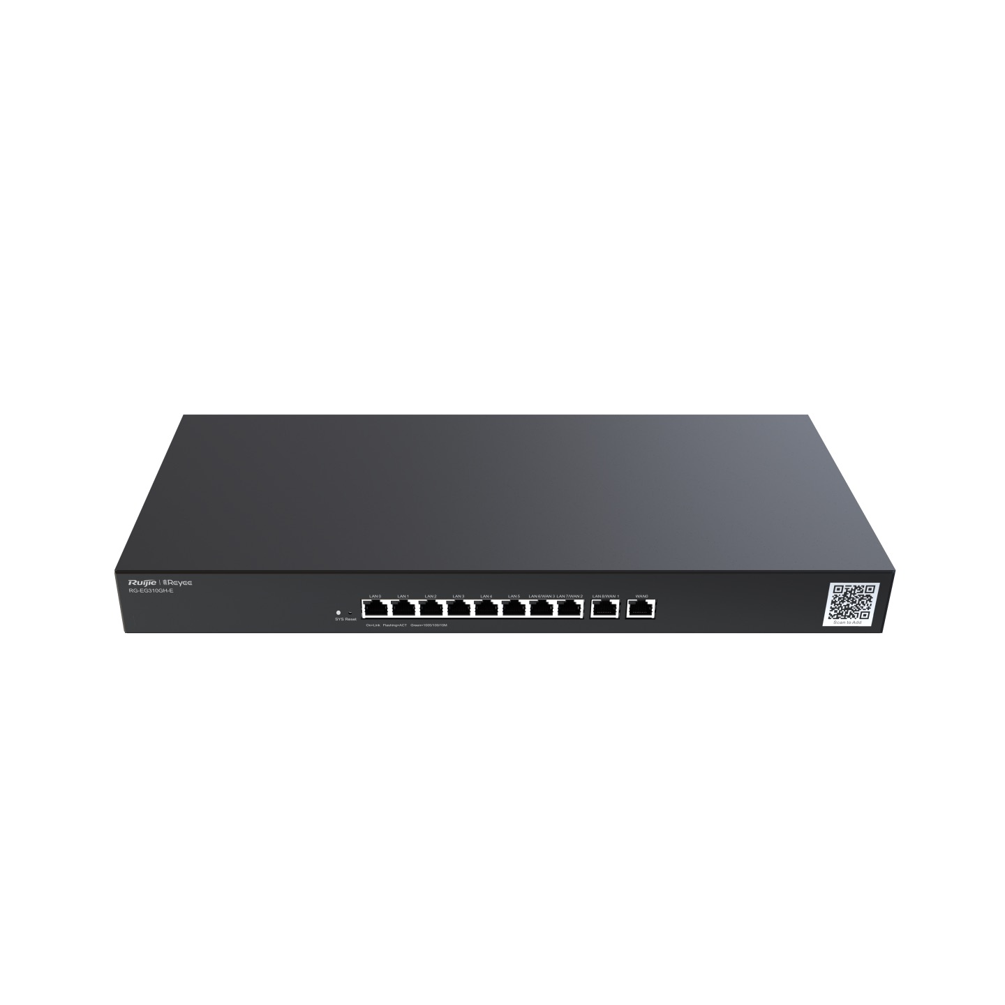 RUIJIE RG-EG310GH-P-E  10 PORT GIGABIT 10/100/1000 8 PORT POE/POE+ YONETILEBILIR GATEWAY/ROUTER