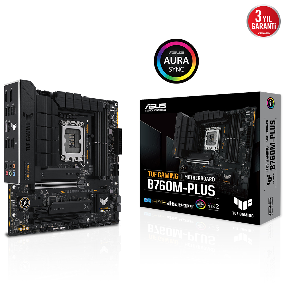 ASUS TUF GAMING B760M-PLUS 2xDDR5 HDMI/DP 2xM.2 1xGLAN 1700P ANAKART