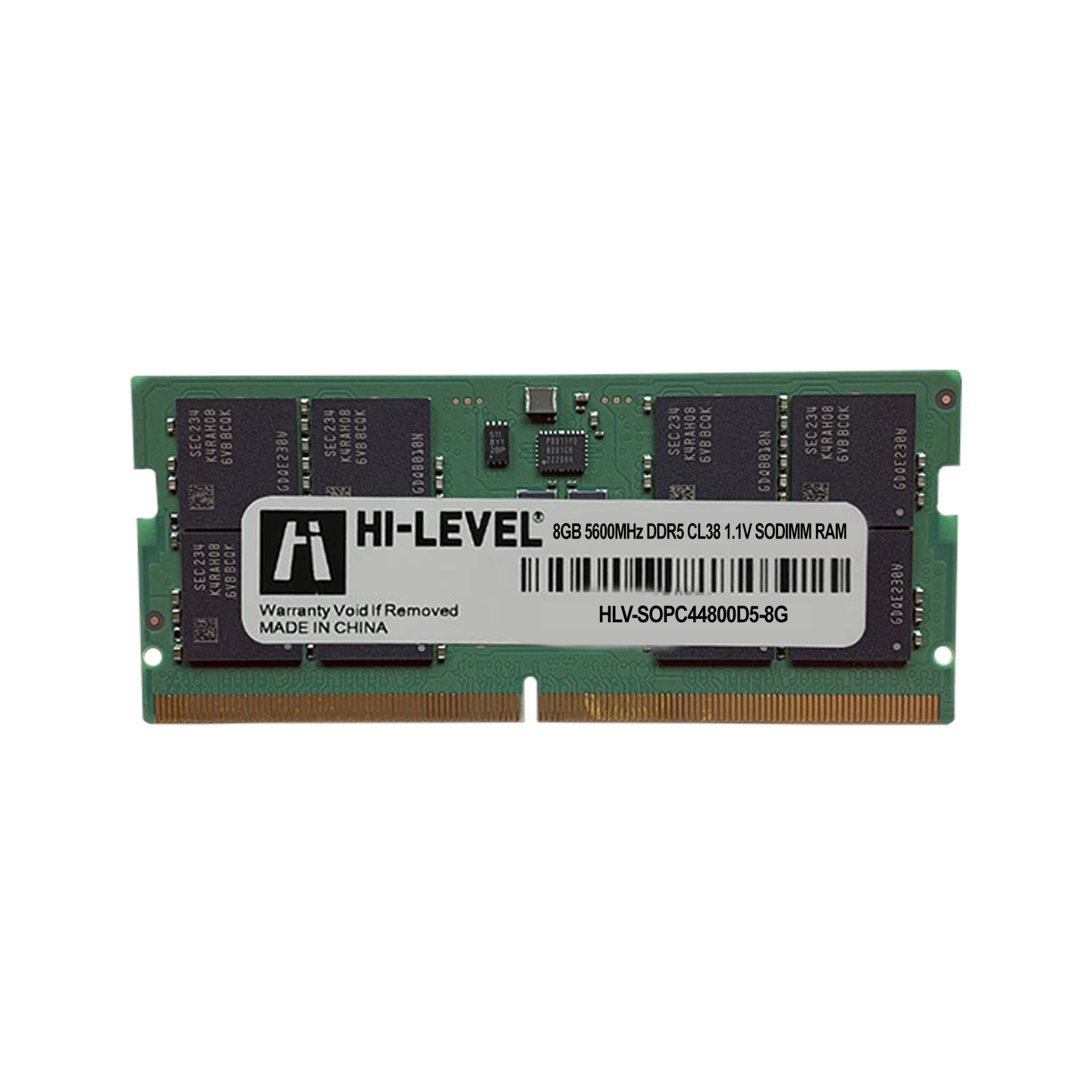 HI-LEVEL 8GB 5600MHz DDR5 1.1V HLV-SOPC44800D5/8G NOTEBOOK RAM