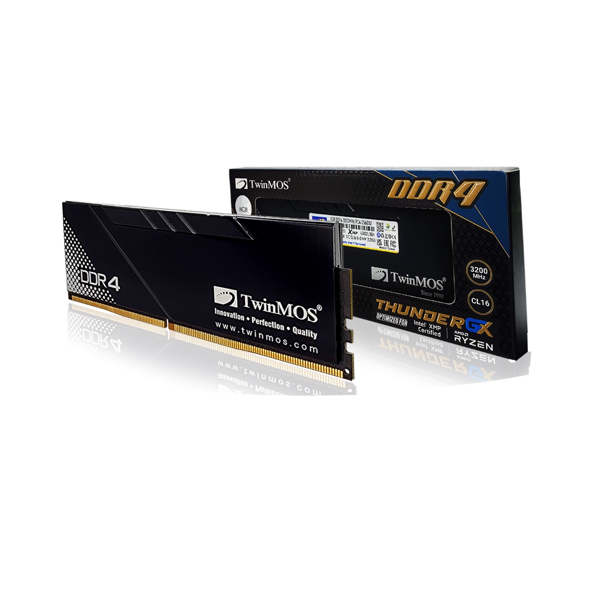 TWINMOS 8GB 3200MHZ DDR4 THUNDERGX SOĞUTUCULU TMD48GB3200D16BKGX PC RAM