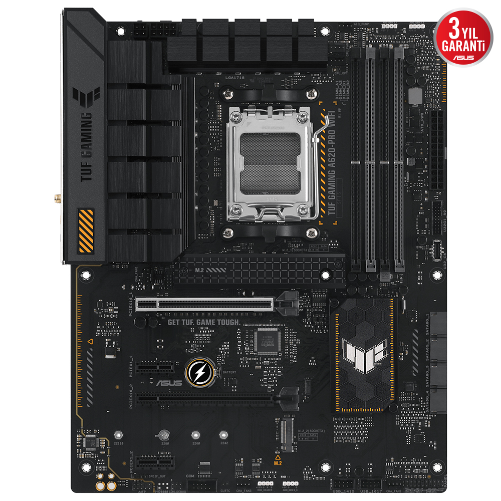 ASUS TUF GAMING A620-PRO WIFI 4xDDR5 2xDP/1xHDMI 2xM.2 AM5 ANAKART