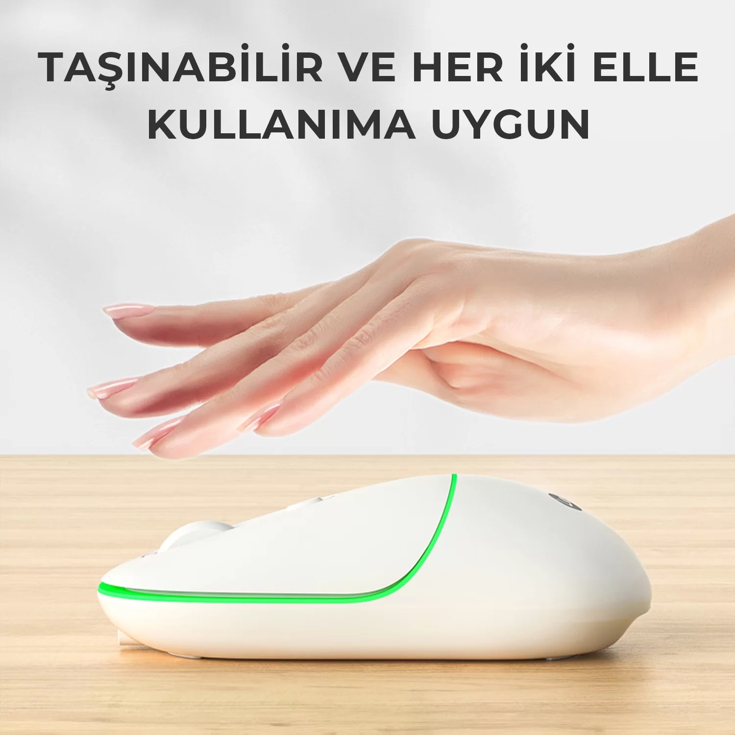 LECOO WS210 BLUETOOTH / WIRELESS 1600 DPI SİYAH MOUSE 2.4 GHZ / ŞARJLI