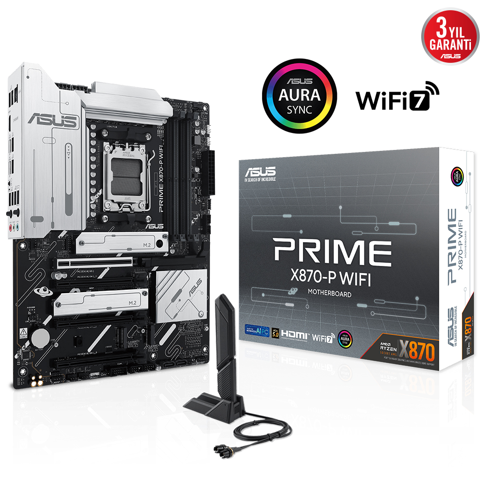 ASUS PRIME X870-P WIFI 4xDDR5 HDMI 4xM.2 AM5 ANAKART