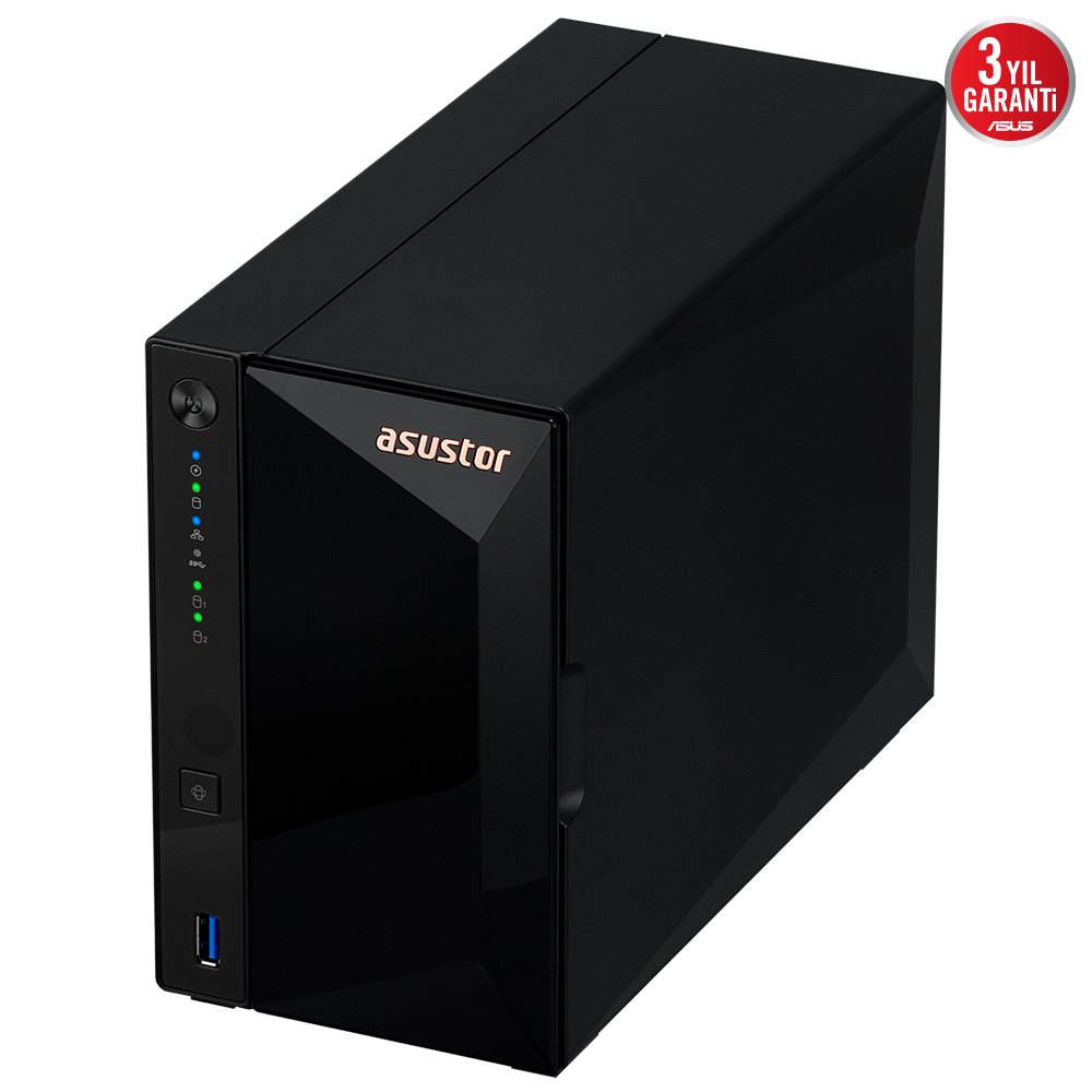 ASUSTOR AS3302T V2 2GB 2 BAY 2.5GB LAN DEPOLAMA ÜNİTESİ