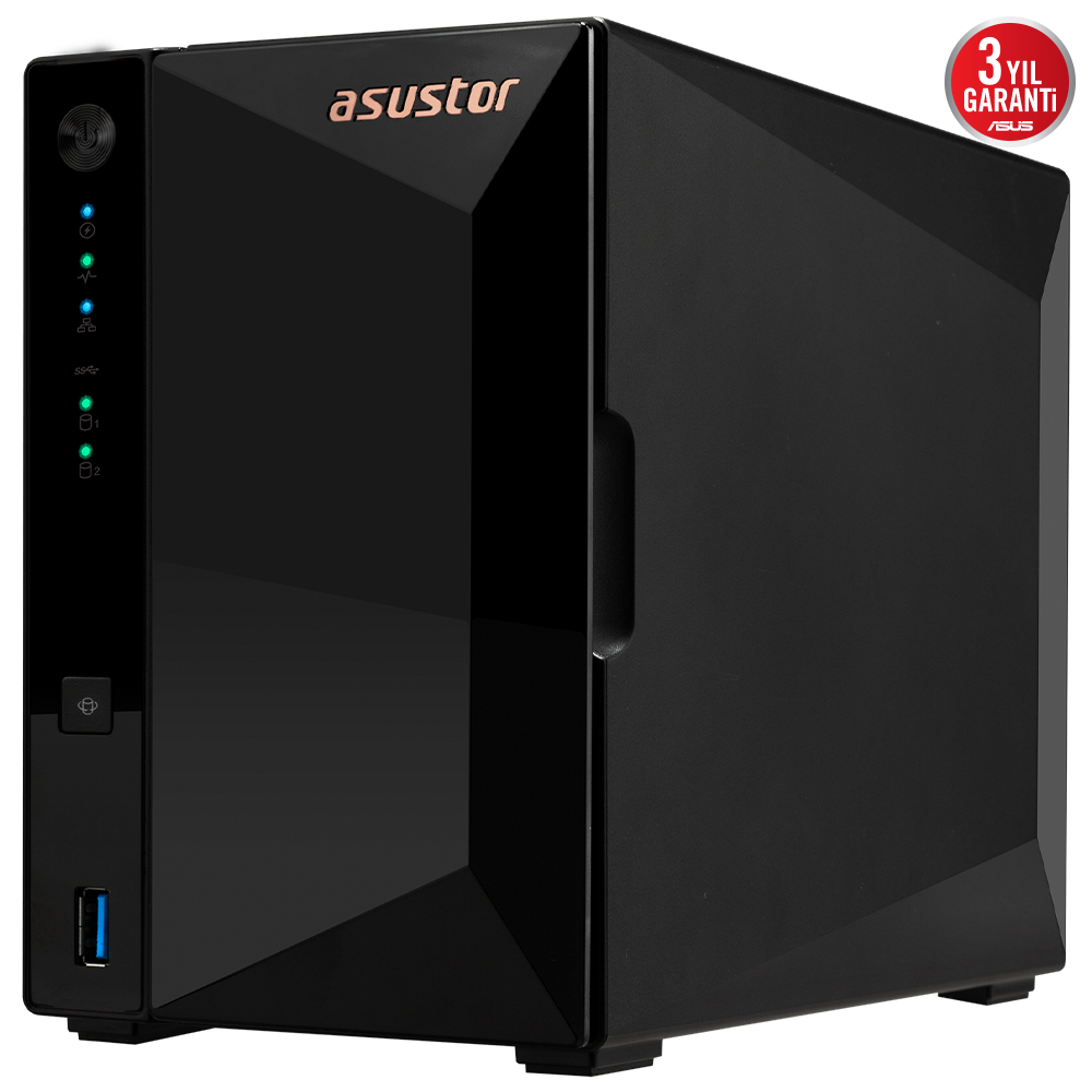 ASUSTOR AS3302T V2 2GB 2 BAY 2.5GB LAN DEPOLAMA ÜNİTESİ