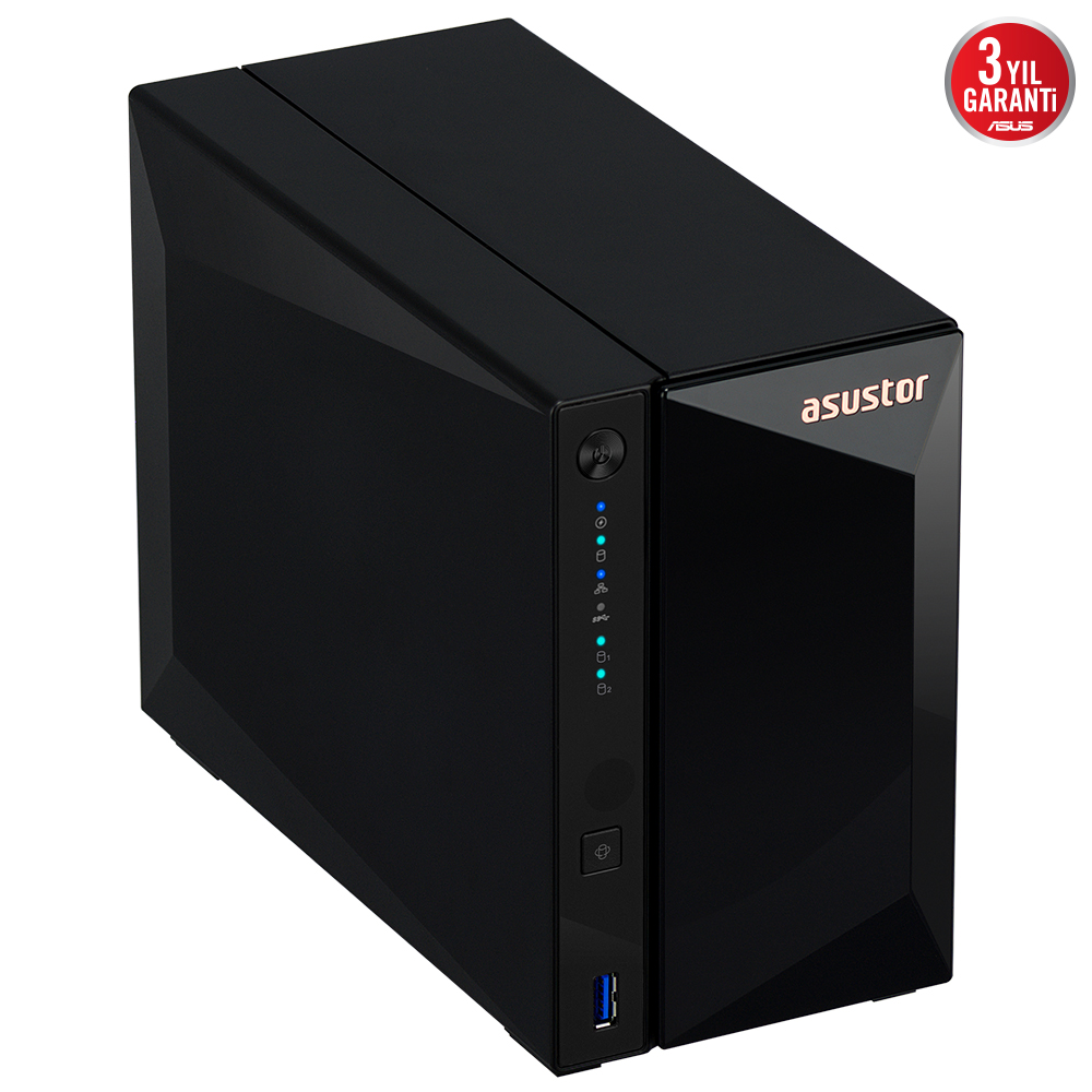 ASUSTOR AS3302T V2 2GB 2 BAY 2.5GB LAN DEPOLAMA ÜNİTESİ