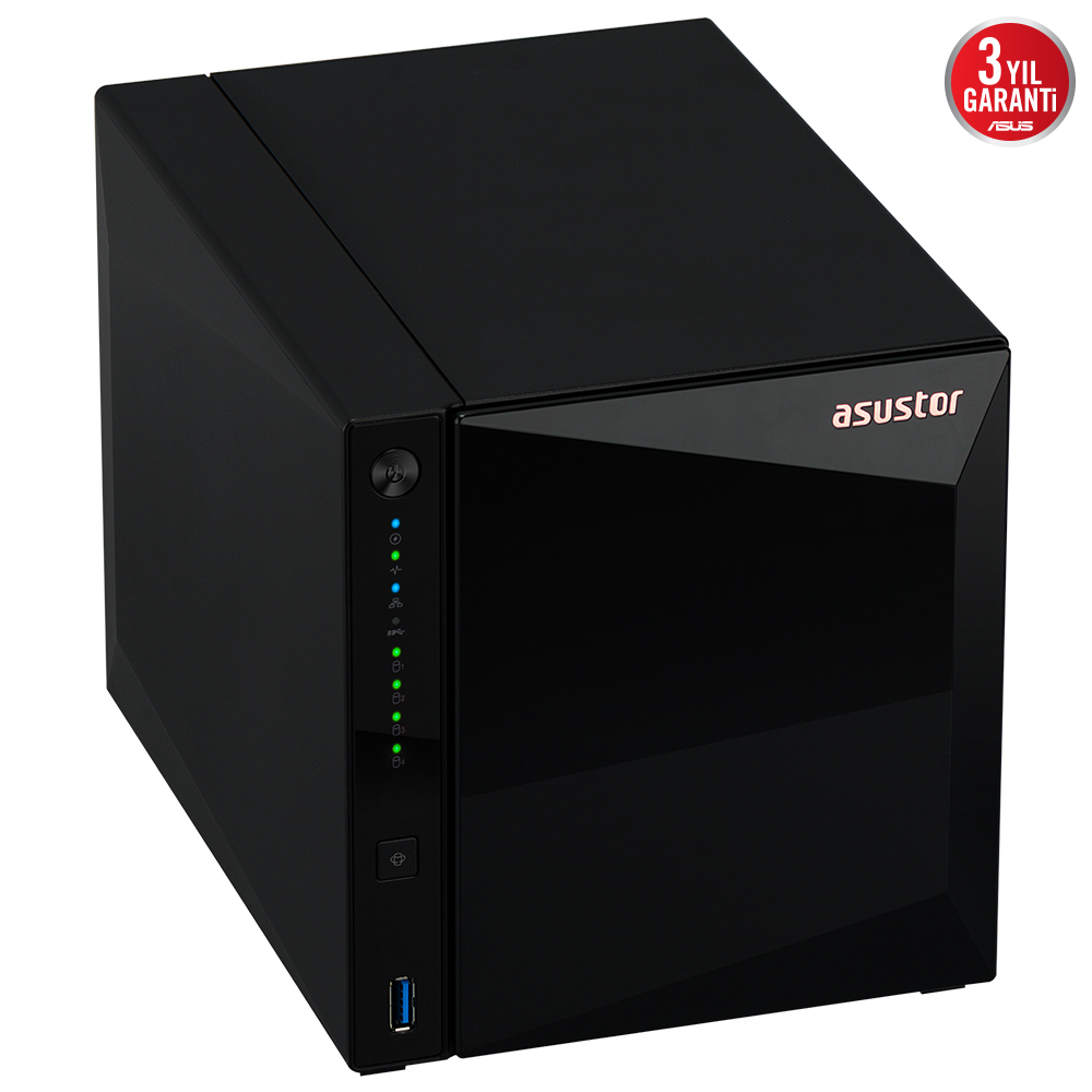 ASUSTOR AS3304T V2 2GB 4 BAY 2.5GB LAN DEPOLAMA ÜNİTESİ